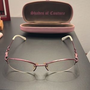 Juicy Couture girl’s glasses, metal pink.
